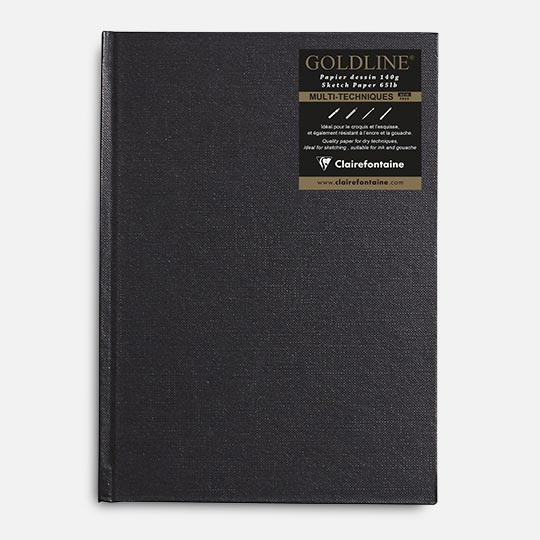 CLAIREFONTAINE Goldline White Sketch Paper Book 140gsm Portrait A4 x 64