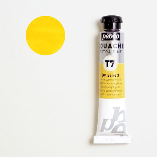 PEBEO T7 Extra Fine Gouache 20ml 304 Golden Cadmium Yellow