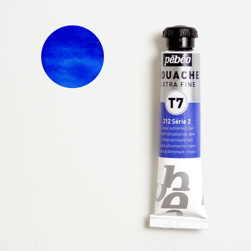 PEBEO T7 Extra Fine Gouache 20ml 212 Light Ultramarine Blue