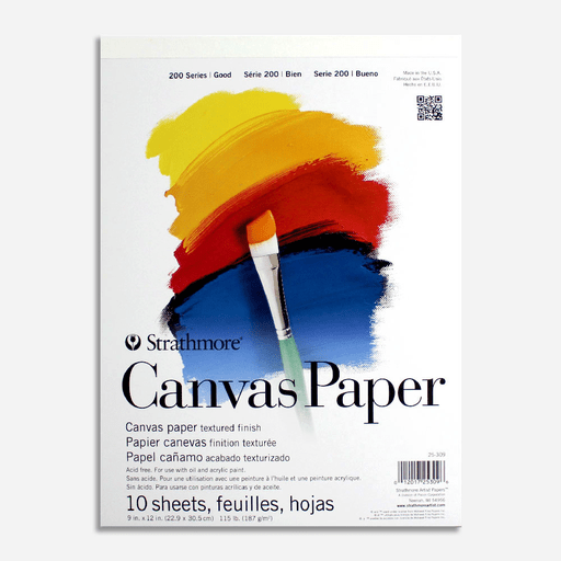 STRATHMORE 200 Series Canvas Paper Pad 187gsm 9” x 12” x 10