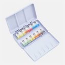 PEBEO Watercolor Paint 1/2 Pan Travel Metal Tin Set x 12