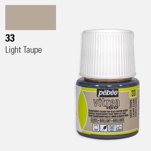 PEBEO Vitrea 160 Water-Based Glass Paint 45ml Light Taupe