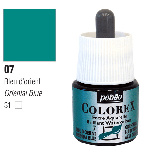 PEBEO Colorex Watercolor Ink 45ml 07 Oriental Blue