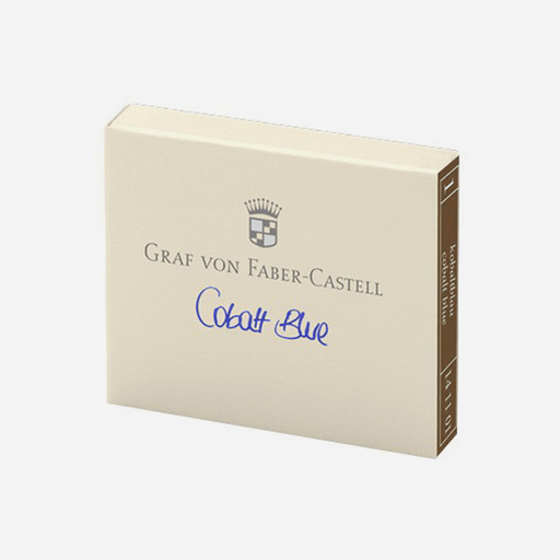 FABER-CASTELL Ink Cartridge x 6 Cobalt Blue