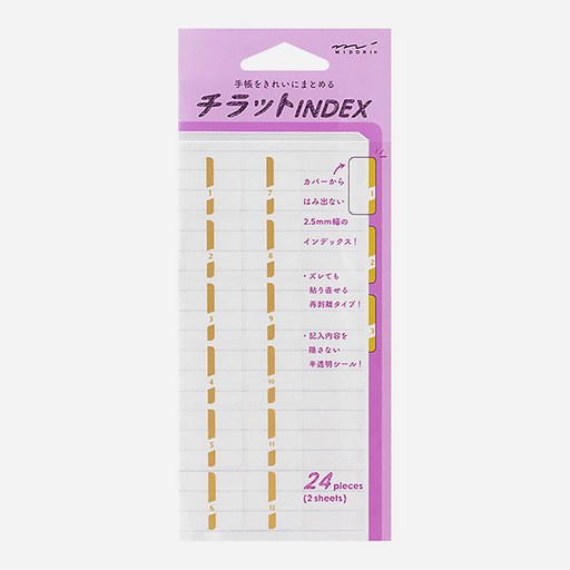 MIDORI Chiratto Index Label Number Gold