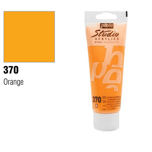 PEBEO Studio Acrylic 100ml 370 Fluorescent Orange