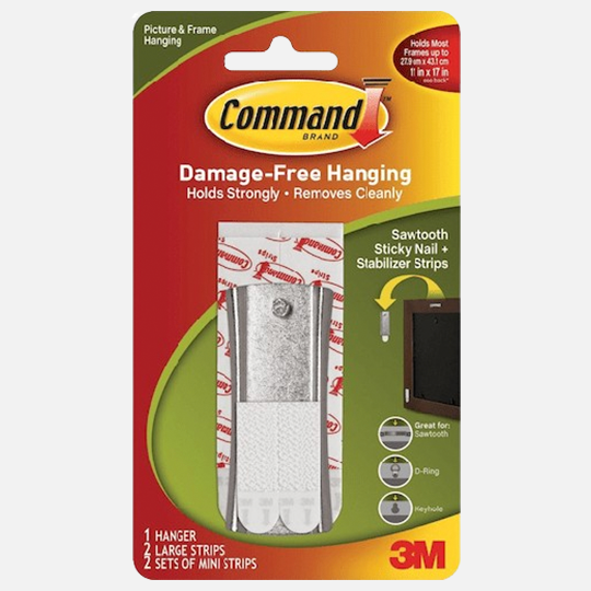 3M Command Sawtooth Sticky Nail Hanger