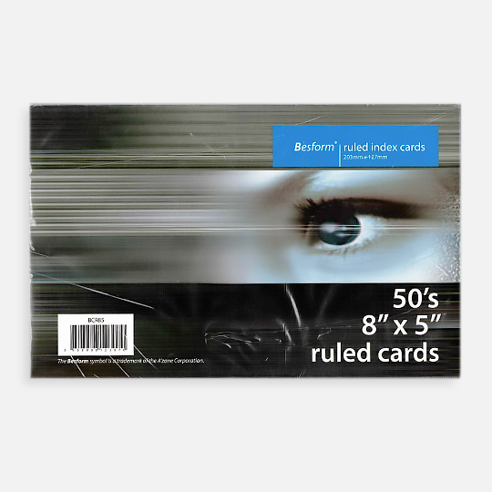 A'ZONE Besform Ruled Card 230gsm 5” x 8” x 50