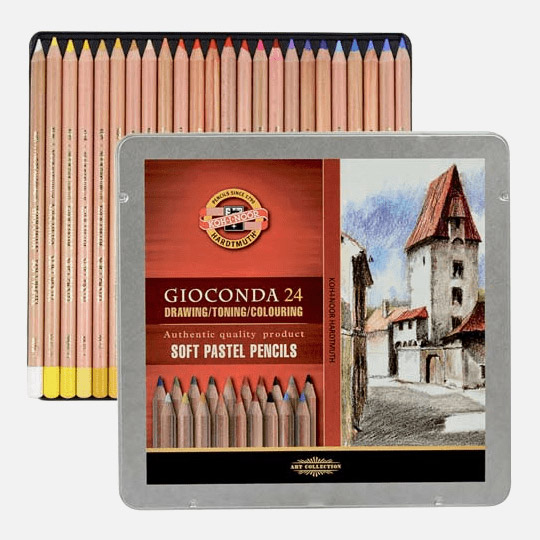 KOH-I-NOOR Gioconda Soft Pastel Pencil Set x 24