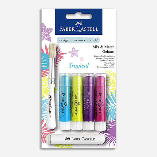 FABER-CASTELL Gelatos Water-Soluble Crayon Tropical Set