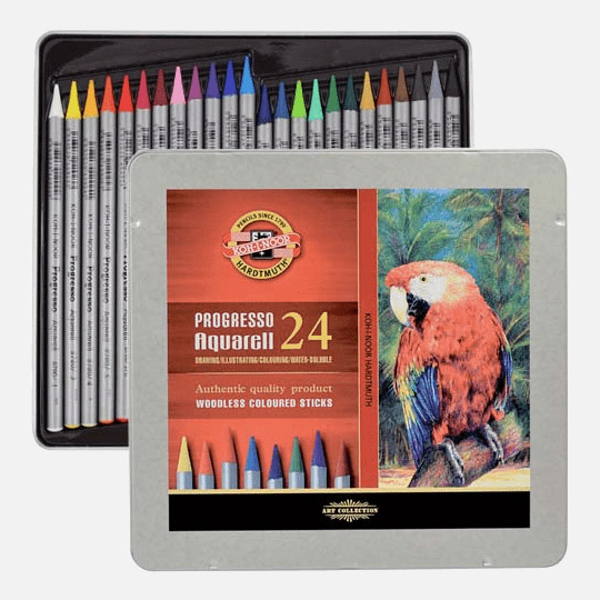 KOH-I-NOOR Progresso Woodless Watercolor Pencil Set x 24
