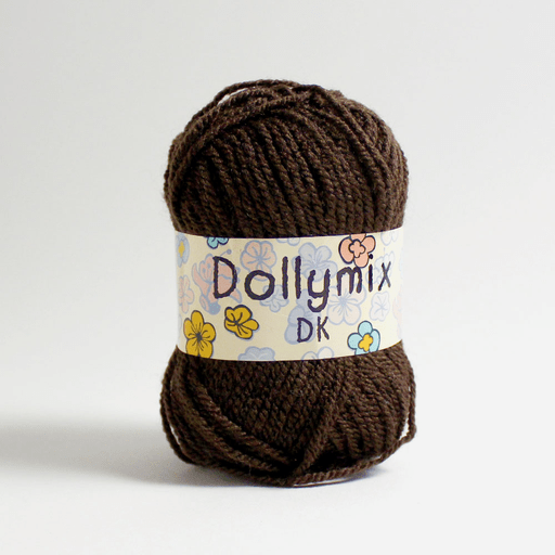 KING COLE Dolly Mix Acrylic Yarn 25g Chocolate
