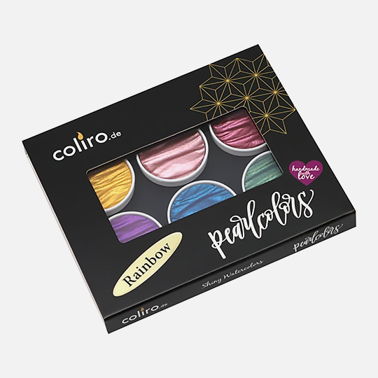 COLIRO Pearl Color 30mm Rainbow Set x 6