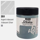 PEBEO Studio Acrylic Paint 500ml 351 Iridescent Silver