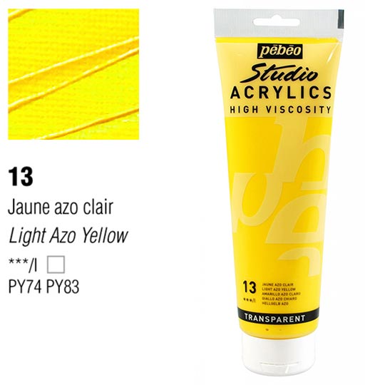 PEBEO Studio Acrylic 250ml 13 Light Azo Yellow