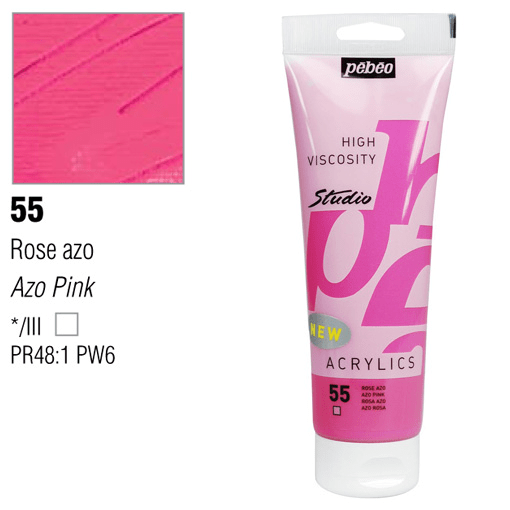 PEBEO Studio Acrylic 250ml 55 Azo Pink