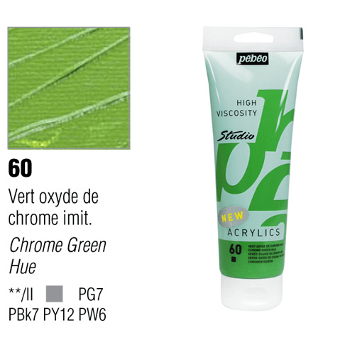 PEBEO Studio Acrylic 100ml 60 Chrome Green Hue