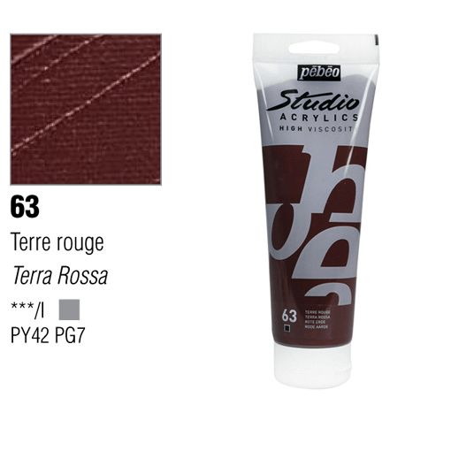 PEBEO Studio Acrylic 100ml 63 Terra Rosa