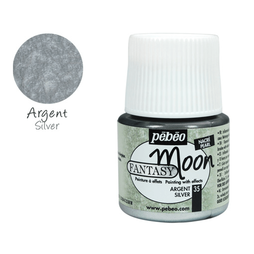 PEBEO Fantasy Moon Marble Paint 45ml 35 Silver