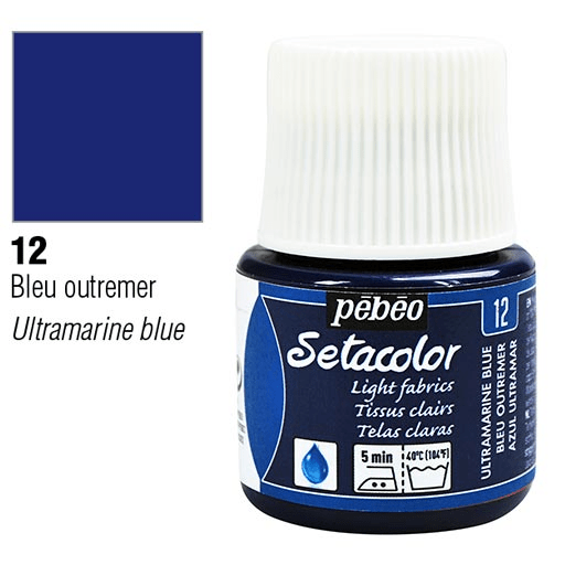 PEBEO Setacolor Light Fabrics 45ml 12 Ultramarine Blue
