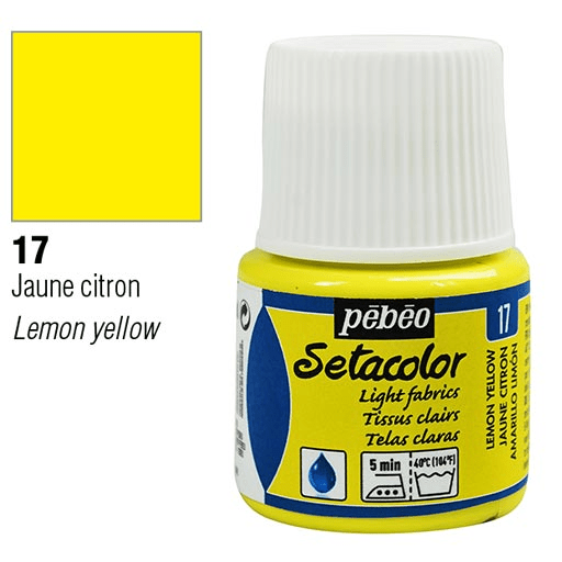 PEBEO Setacolor Light Fabrics 45ml 17 Lemon Yellow