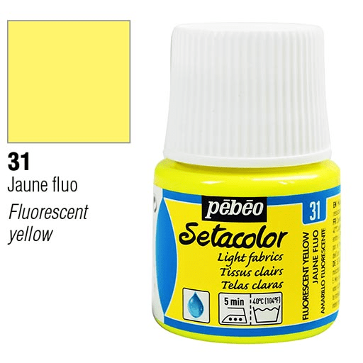 PEBEO Setacolor Light Fabrics 45ml 31 Fluorescent Yellow