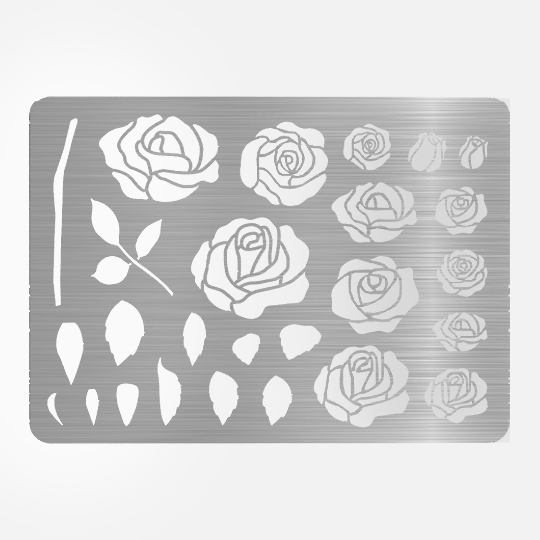 FABER-CASTELL Stainless Steel Stencil Roses Design