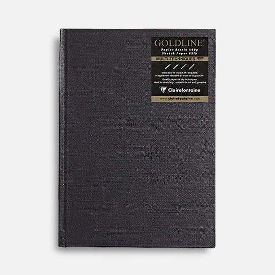 CLAIREFONTAINE Goldline White Sketch Paper Book 140gsm Portrait A5 x 64