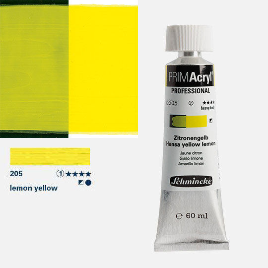 SCHMINCKE Primacryl Professional Heavy Body Acrylic 60ml Hansa Lemon Yellow