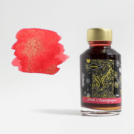 DIAMINE Shimmering Fountain Pen Ink 50ml Pink Champagne