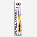 KOH-I-NOOR White Taklon Round Brush 2-12 Set x 5