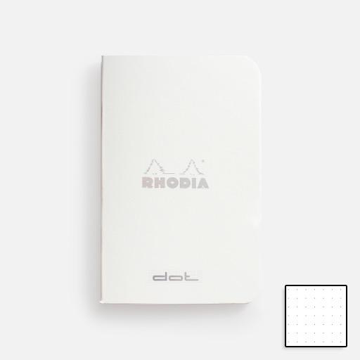 RHODIA Classic Dot Stapled Notebook 80gsm A7 x 24 White