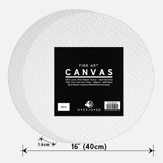 OVJ Stretched Cotton Canvas 380gsm Circle 15mm x 40cm
