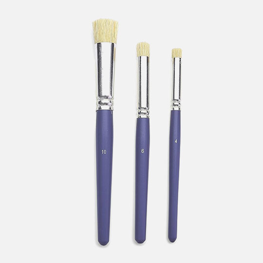 PEBEO Stencil Bristle Brush Set x 3