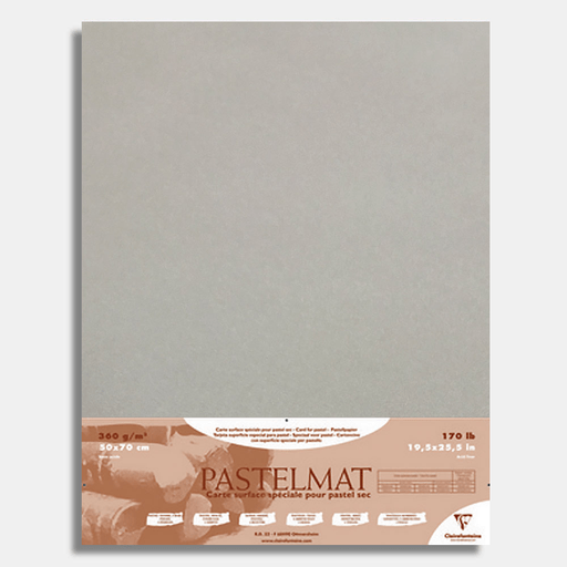 CLAIREFONTAINE Pastelmat 360gsm 50cm x 70cm x 5 Dark Grey