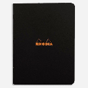 RHODIA Classic Stapled Grid Notebook 80gsm A4 x 24 Black
