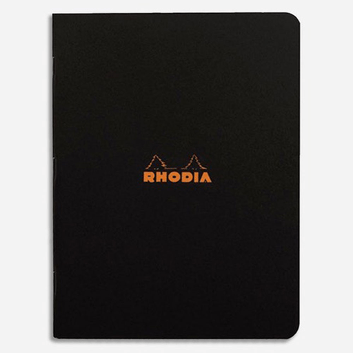 RHODIA Classic Stapled Lined Notebook 80gsm A4 x 24 Black