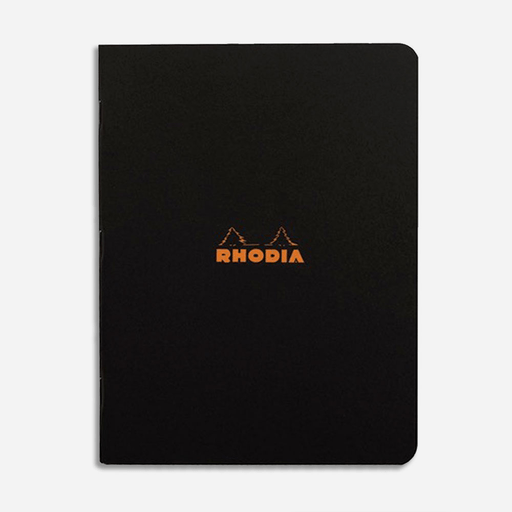 RHODIA Classic Stapled Notebook 80gsm Grid A5 x 48 Black