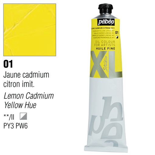 PEBEO XL Studio Oil Color 200ml 01 Lemon Cadmium Yellow Hue