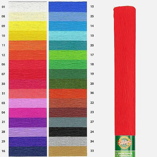 KOH-I-NOOR Crepe Paper 35gsm 50cm x 200cm 07 Dark Red