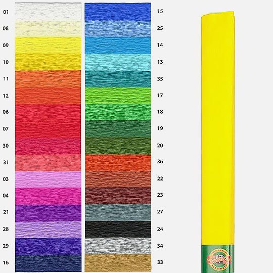 KOH-I-NOOR Crepe Paper 35gsm 50cm x 200cm 09 Medium Yellow