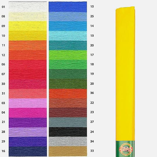 KOH-I-NOOR Crepe Paper 35gsm 50cm x 200cm 10 Dark Yellow
