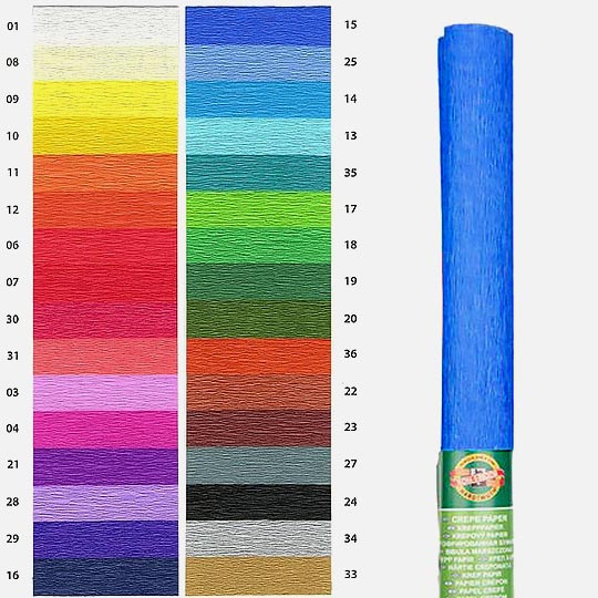 KOH-I-NOOR Crepe Paper 35gsm 50cm x 200cm 15 Blue
