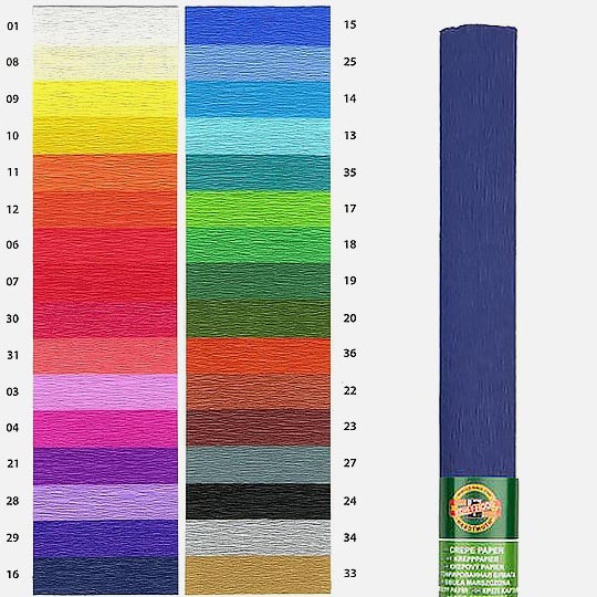 KOH-I-NOOR Crepe Paper 35gsm 50cm x 200cm 16 Dark Blue