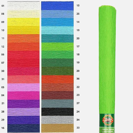 KOH-I-NOOR Crepe Paper 35gsm 50cm x 200cm 17 Light Green