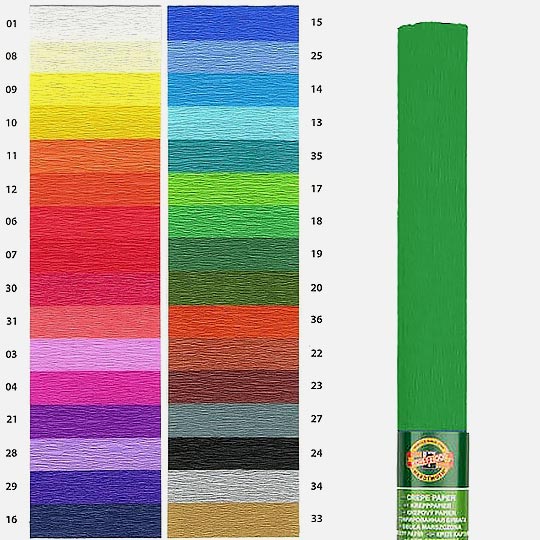 KOH-I-NOOR Crepe Paper 35gsm 50cm x 200cm 18 Medium Green