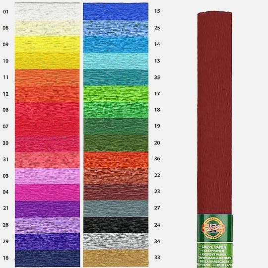 KOH-I-NOOR Crepe Paper 35gsm 50cm x 200cm 23 Dark Brown