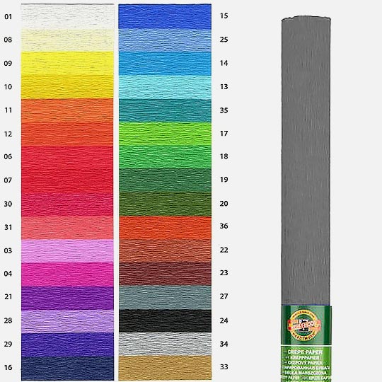 KOH-I-NOOR Crepe Paper 50cm x 200cm 27 Grey