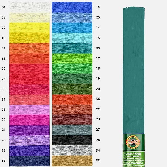 KOH-I-NOOR Crepe Paper 50cm x 200cm 35 Green Blue