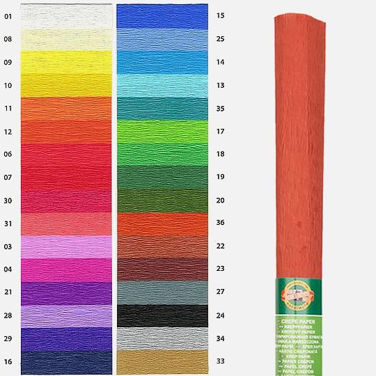 KOH-I-NOOR Crepe Paper 35gsm 50cm x 200cm 36 Light Brown